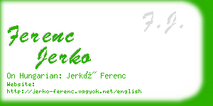 ferenc jerko business card